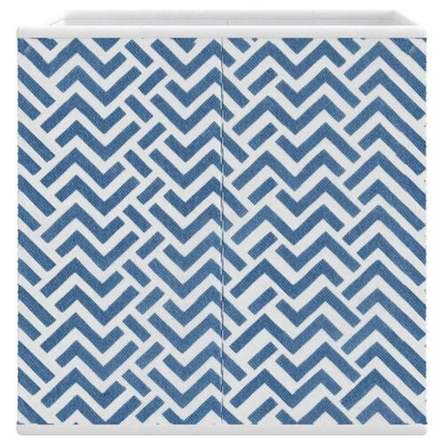 Opbevaringskasser 10 stk. 32x32x32 cm foldbare stof blå