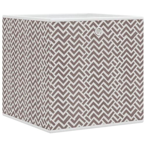 Opbevaringskasser 10 stk. 32x32x32 cm foldbare stof brun