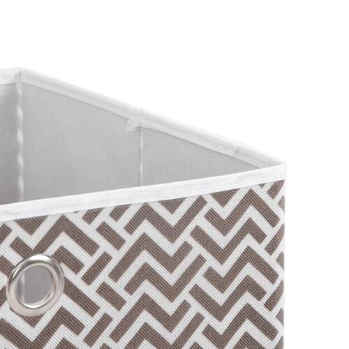 Opbevaringskasser 10 stk. 32x32x32 cm foldbare stof brun