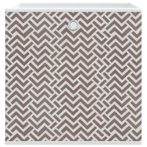 Opbevaringskasser 10 stk. 32x32x32 cm foldbare stof brun
