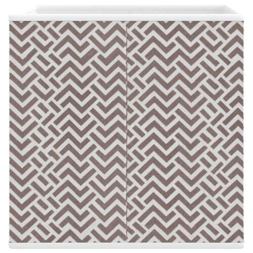 Opbevaringskasser 10 stk. 32x32x32 cm foldbare stof brun