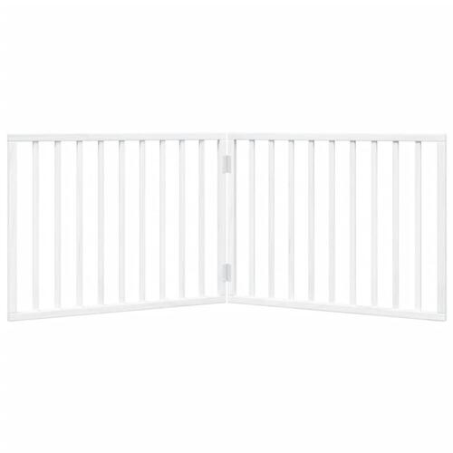 Hundelåge 2 paneler 160 cm foldbar poppeltræ hvid