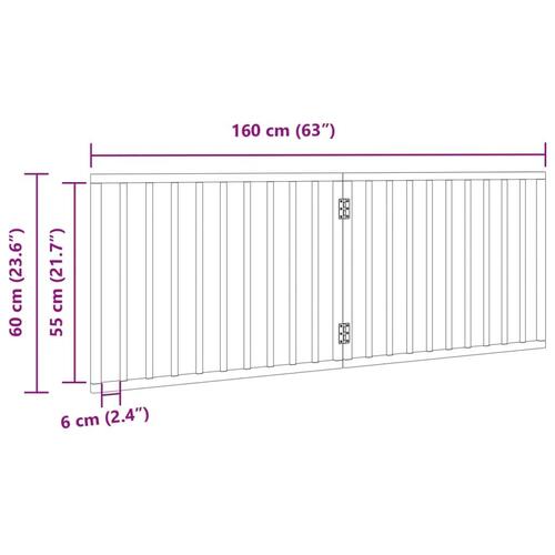 Hundelåge 2 paneler 160 cm foldbar poppeltræ hvid