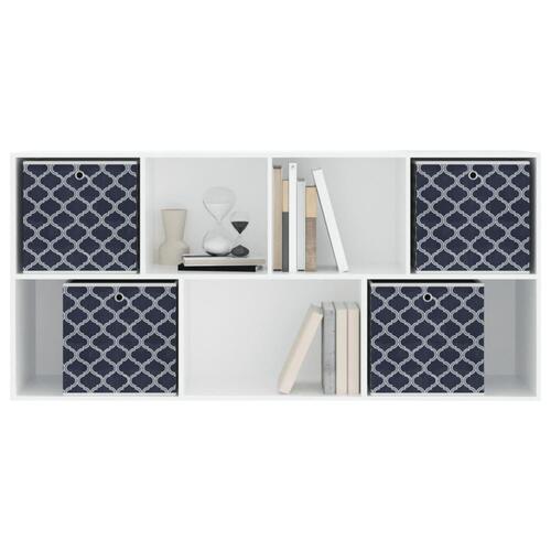 Opbevaringskasser 4 stk. 32x32x32 cm foldbare stof blå