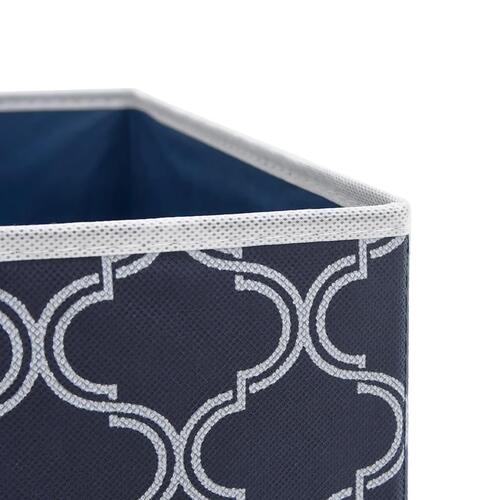 Opbevaringskasser 4 stk. 32x32x32 cm foldbare stof blå
