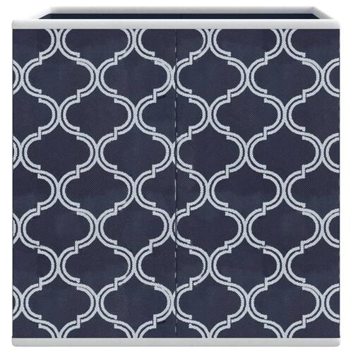 Opbevaringskasser 4 stk. 32x32x32 cm foldbare stof blå