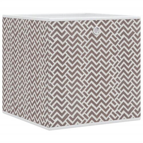 Opbevaringskasser 4 stk. 32x32x32 cm foldbare stof brun