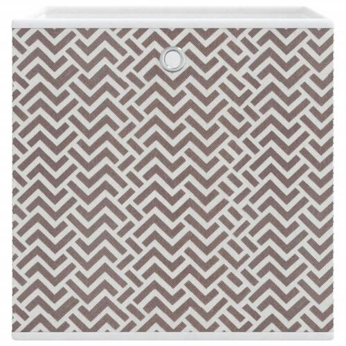 Opbevaringskasser 4 stk. 32x32x32 cm foldbare stof brun