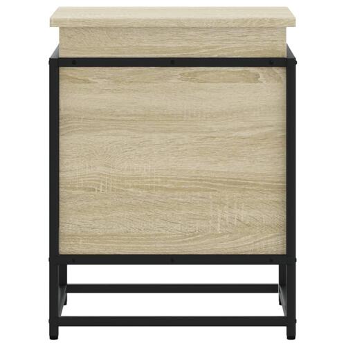 Opbevaringsboks med låg 40x40x51,5 cm konstrueret træ sonoma-eg