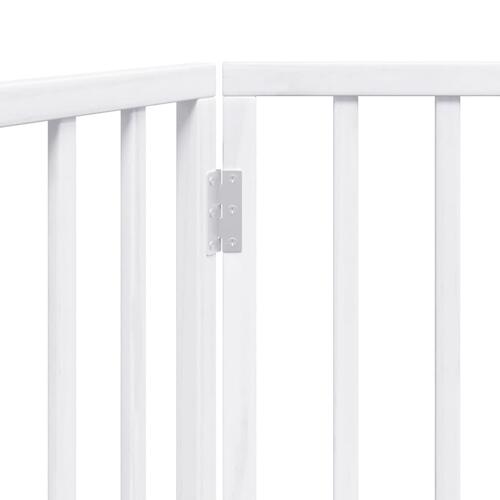 Hundelåge 3 paneler 150 cm foldbar poppeltræ hvid