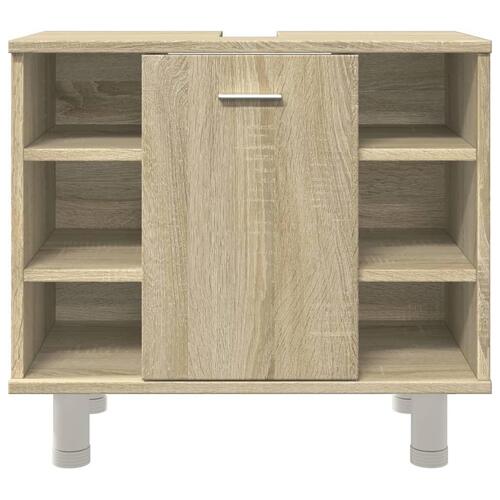 Badeværelsesskab 60x32x53,5 cm konstrueret træ sonoma-eg