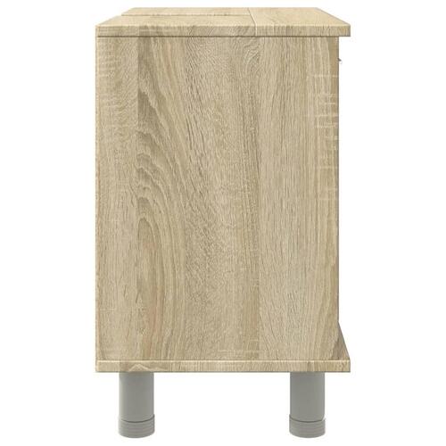 Badeværelsesskab 60x32x53,5 cm konstrueret træ sonoma-eg