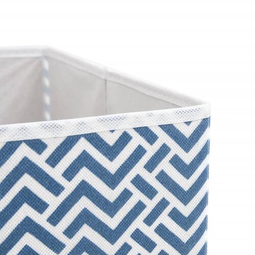 Opbevaringskasser 4 stk. 32x32x32 cm foldbare stof blå