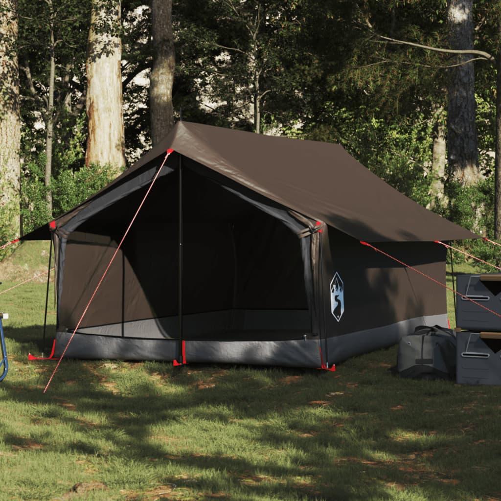 2-personers campingtelt - vandafvisende A-stel, brun billede