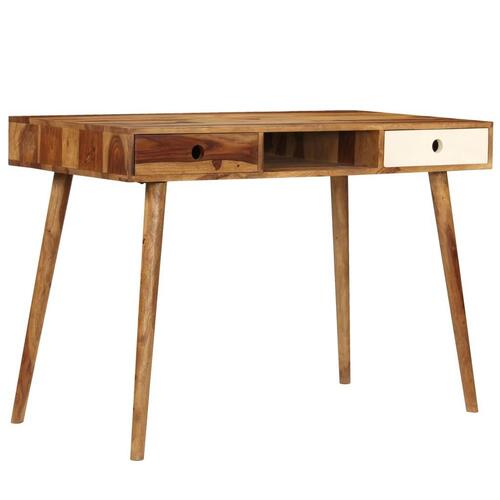 Skrivebord 110 x 55 x 76 cm massivt sheeshamtræ