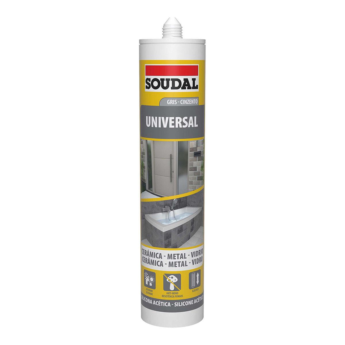 Soudal Universal silikone, grå - 280 ml