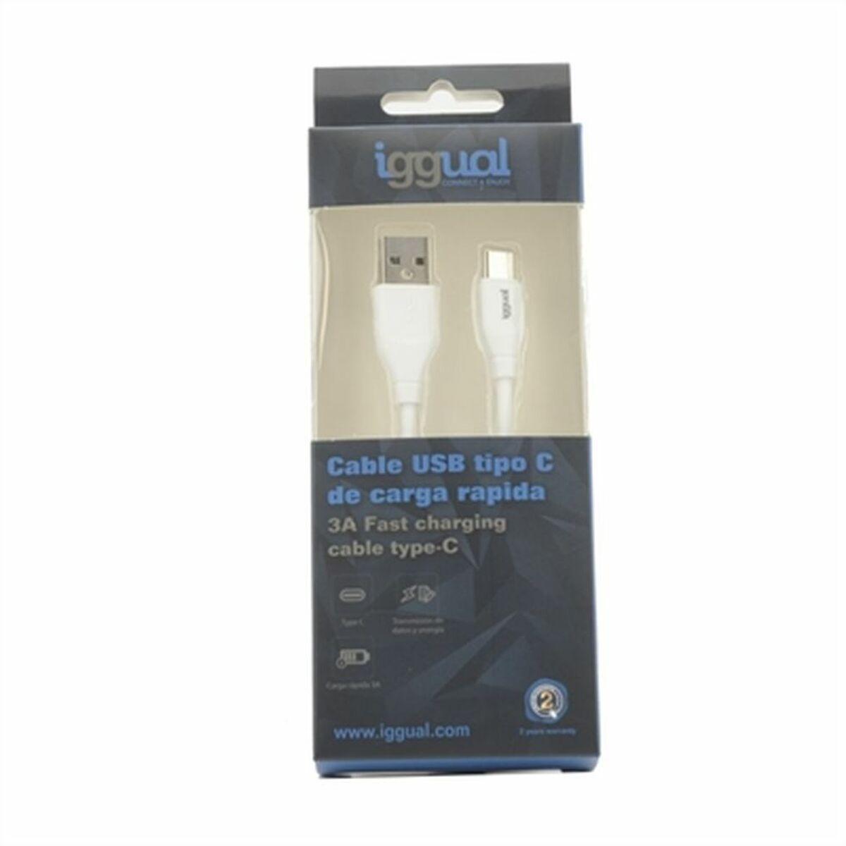 USB-C oplader iggual IGG317181 - EU-stik, hvid