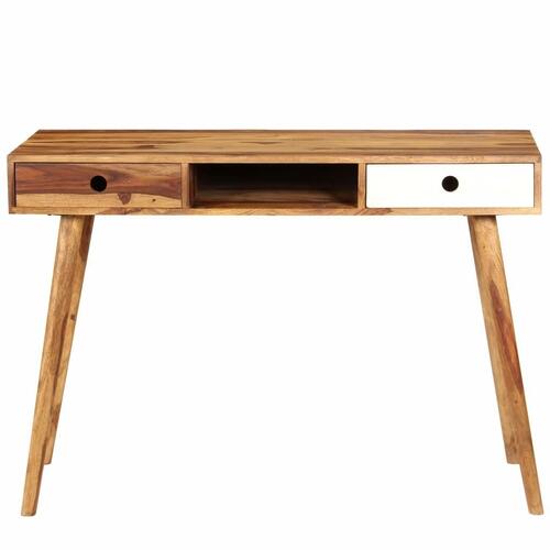 Skrivebord 110 x 55 x 76 cm massivt sheeshamtræ