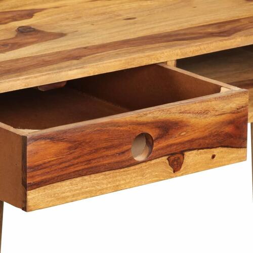 Skrivebord 110 x 55 x 76 cm massivt sheeshamtræ