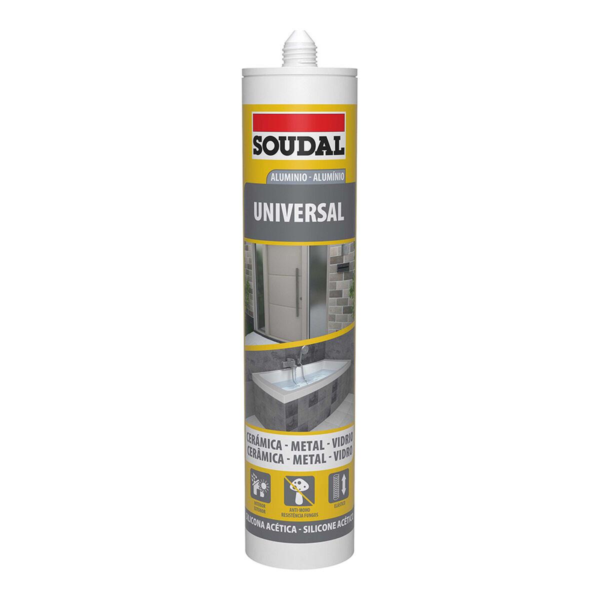 Soudal Universal silikone, sølvfarvet - 280 ml (115924)