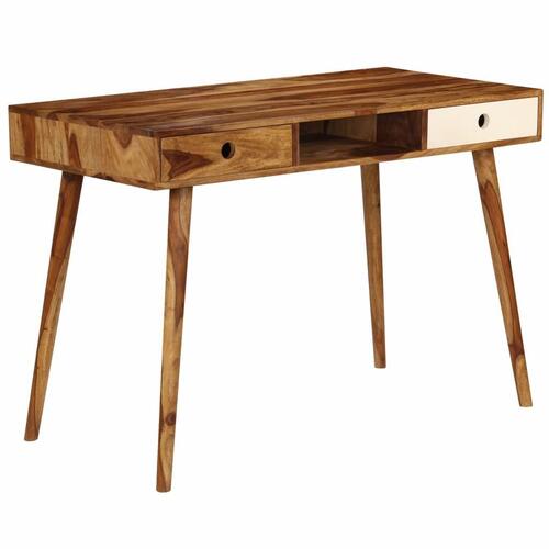 Skrivebord 110 x 55 x 76 cm massivt sheeshamtræ