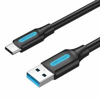 USB A til USB-C-kabel Vention COZBF Sort 1 m