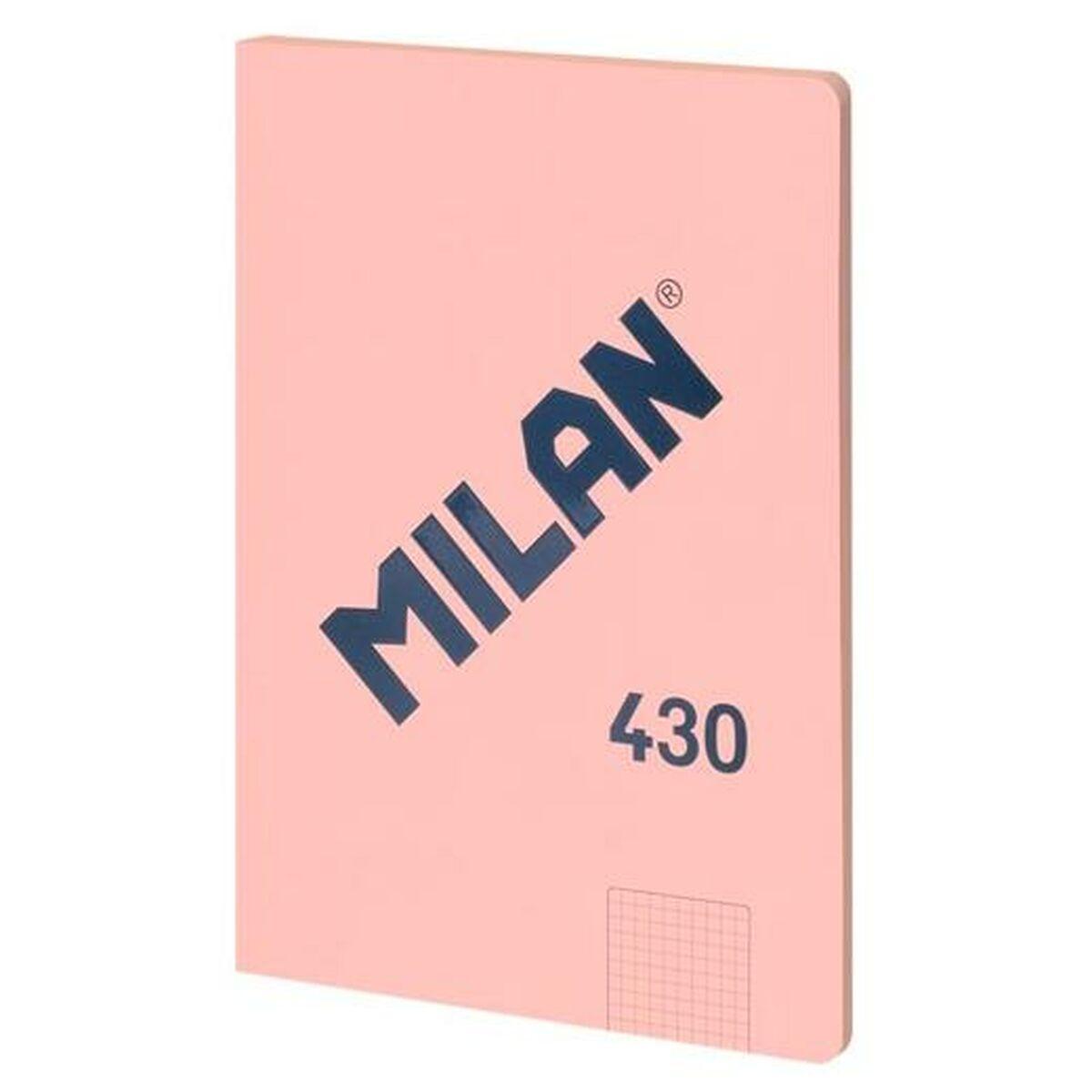 Milan notesbog 1918 A4 - pink, millimeterpapir, 48 ark