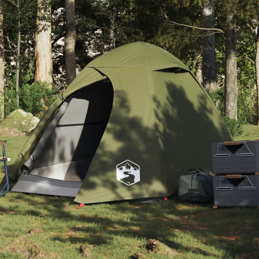 2-personers campingtelt vandafvisende kuppel olivengrøn