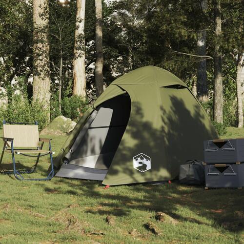 2-personers campingtelt vandafvisende kuppel olivengrøn