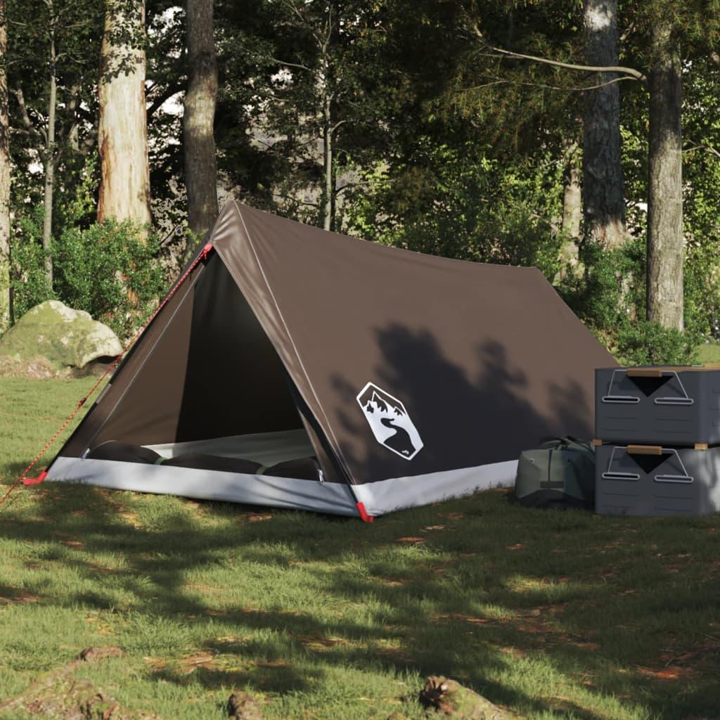 2-personers campingtelt vandafvisende brun