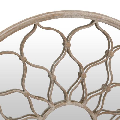 Spejl 60x3 cm rundt jern sandfarvet