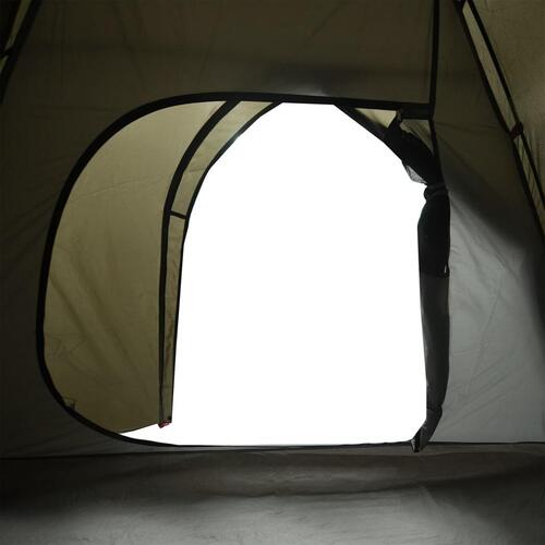 4-personers campingtelt vandafvisende kuppel brun