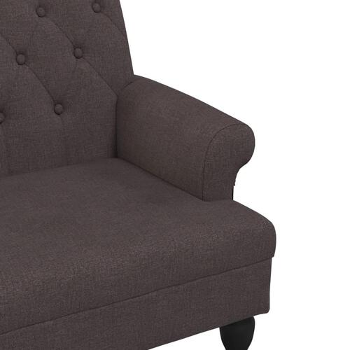 Bænk med ryglæn 120x62x75,5 cm stof mørkebrun