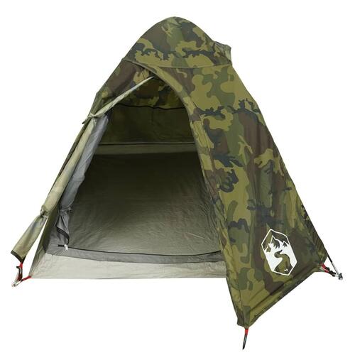2-personers campingtelt vandafvisende kuppel camouflage