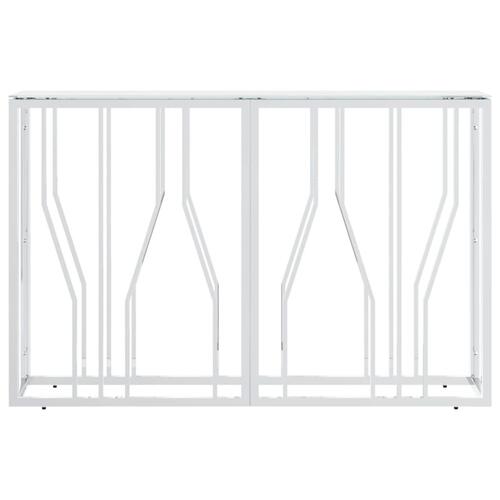 Konsolbord 110x30x70 cm rustfrit stål og glas sølvfarvet