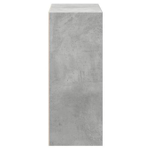 Bogreol med 2 hylder 40x30x76,5 cm konstrueret træ betongrå