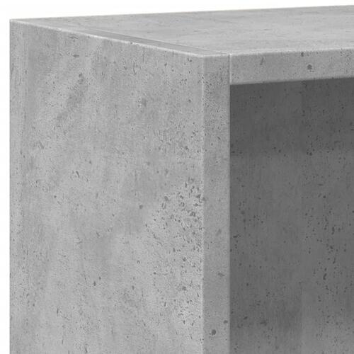 Bogreol med 2 hylder 40x30x76,5 cm konstrueret træ betongrå
