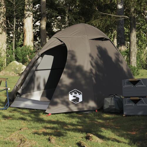 2-personers campingtelt vandafvisende kuppel brun