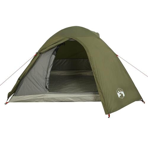 4-personers campingtelt vandafvisende kuppel olivengrøn