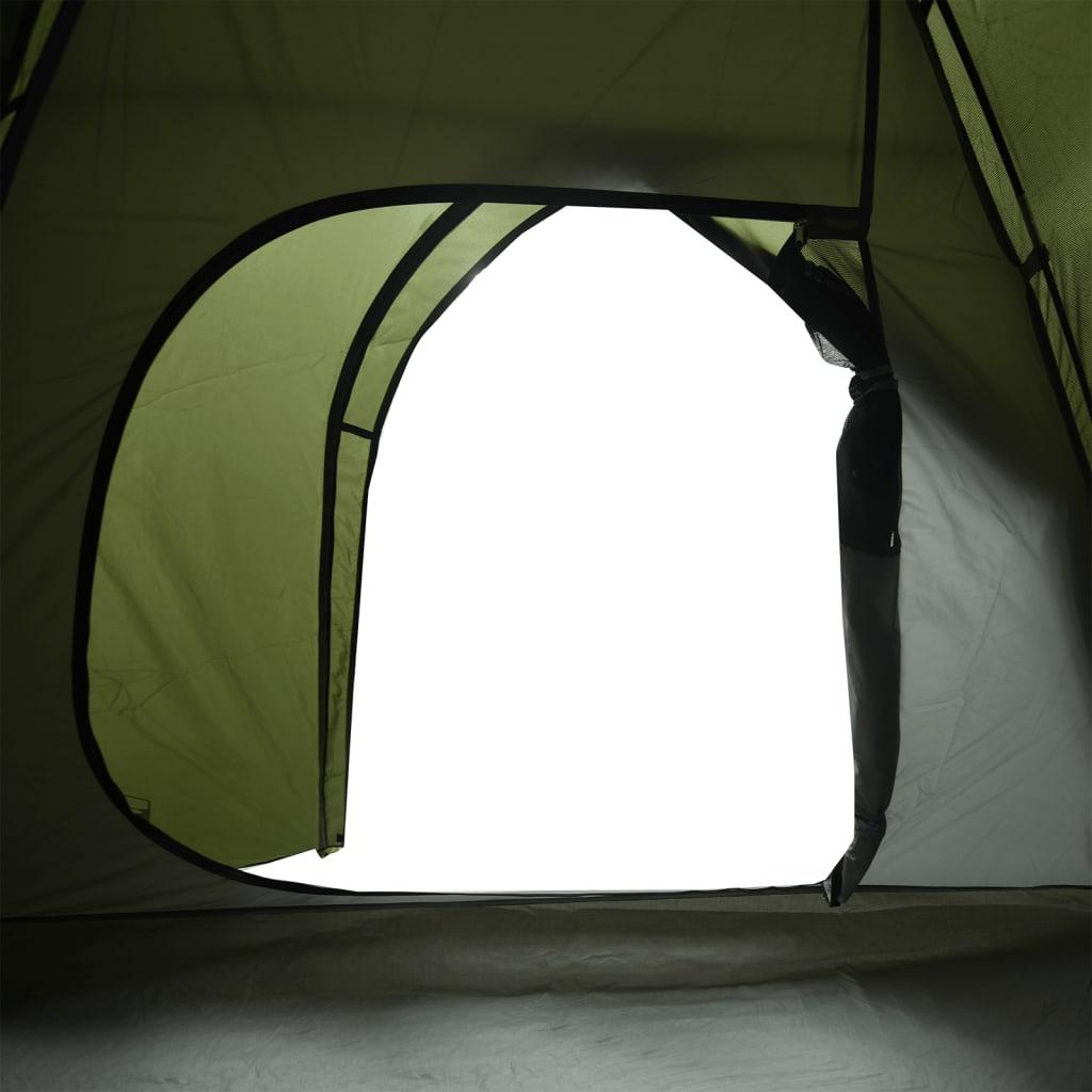 4-personers campingtelt vandafvisende kuppel olivengrøn