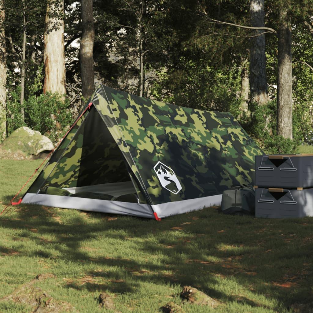 2-personers campingtelt vandafvisende camouflage