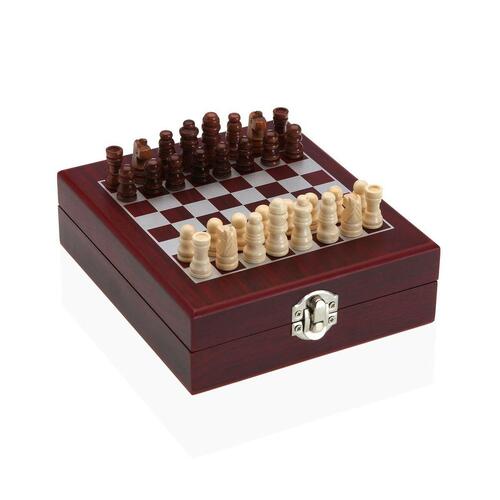 Sæt med Vintilbehør Versa Skak Krystal ABS Træ MDF 16,8 x 5,1 x 14,78 cm