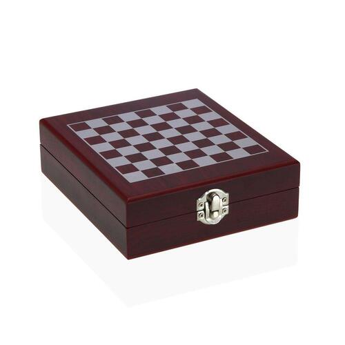 Sæt med Vintilbehør Versa Skak Krystal ABS Træ MDF 16,8 x 5,1 x 14,78 cm