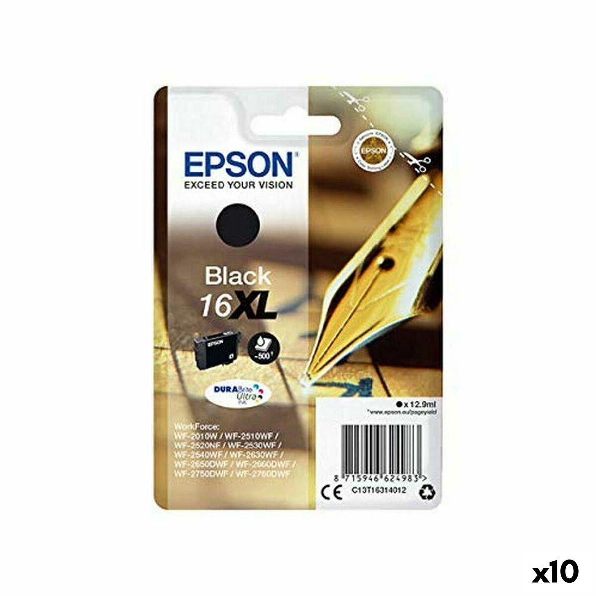 Epson 16XL sort original blækpatron - pakke med 10