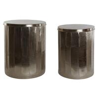 Sæt med 2 borde Home ESPRIT Gylden Metal 42 x 42 x 52 cm