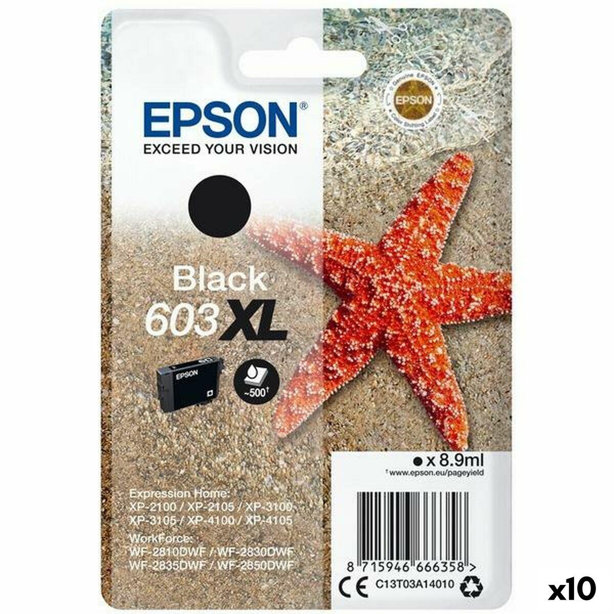 Epson 603 XL sort - original blækpatron (10-pak)
