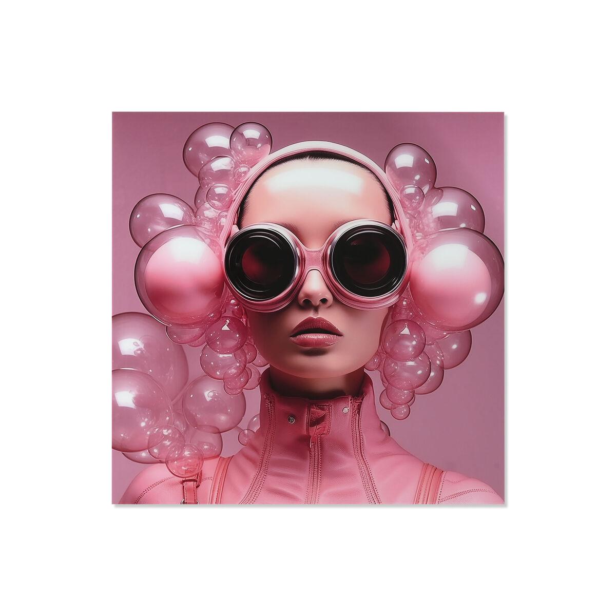 Maleri i hærdet glas - Pink, udskrevet, 120 × 120 cm