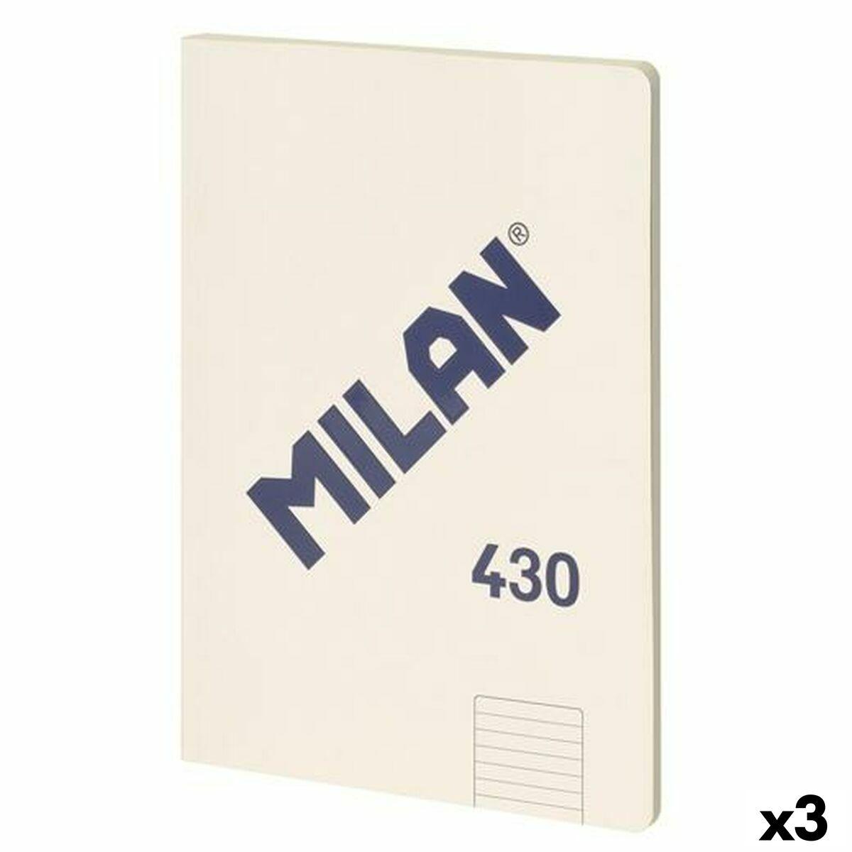 Milan Notesbog 430 - A4, 48 ark, beige (3-pak)