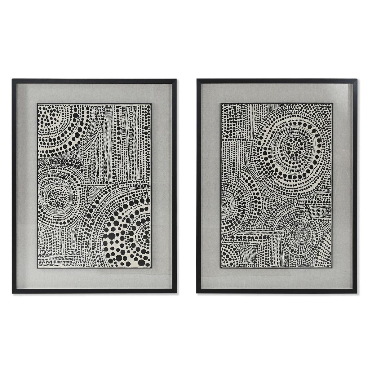 Malerisæt - Sort/Rød, moderne, 75 × 4 × 100 cm (2 stk.)