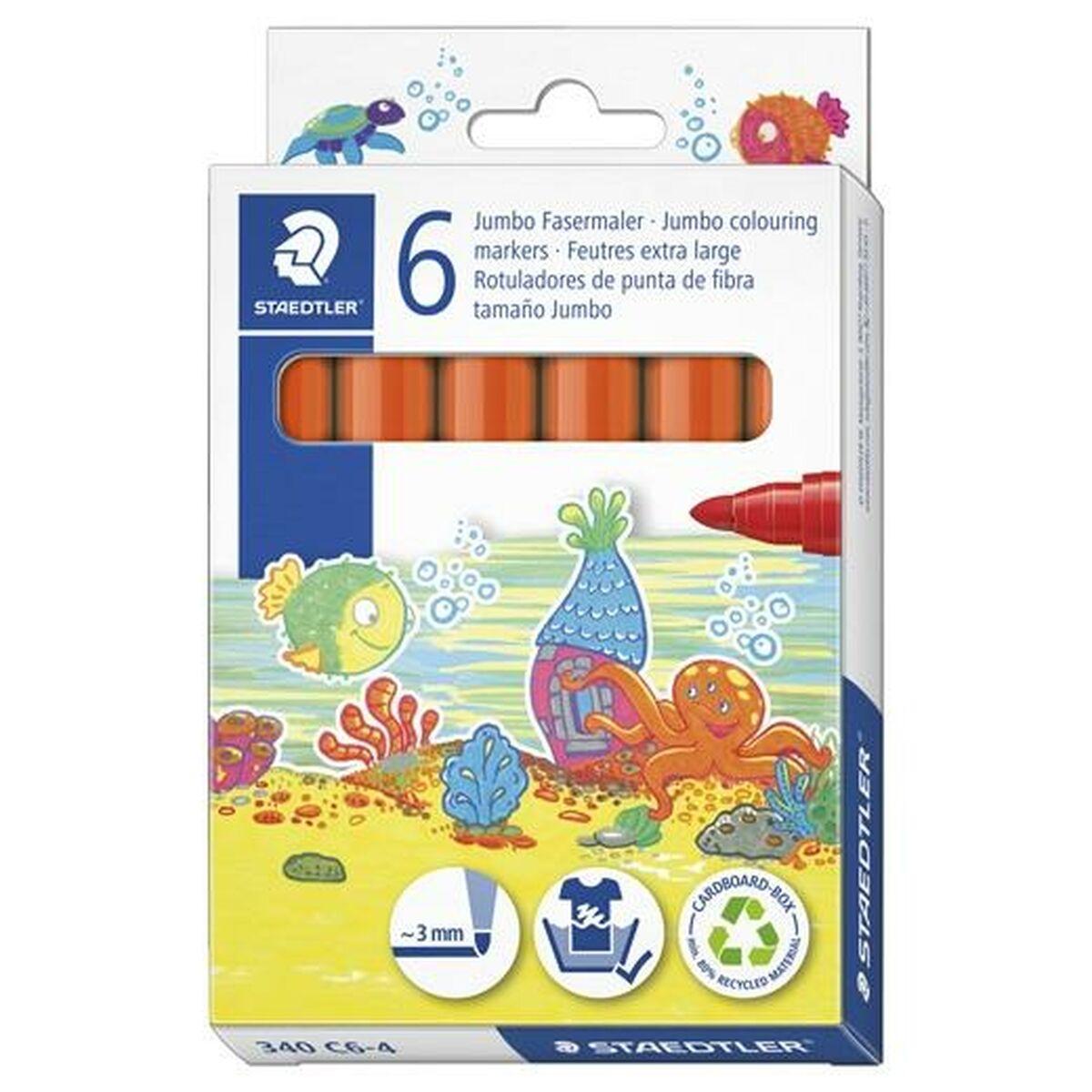Staedtler Noris Club jumbo markører - orange, 6 stk.